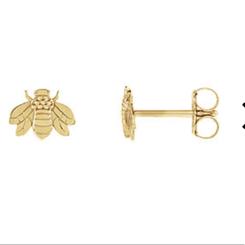 14k Bee Earrings